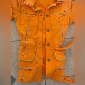 Double D Orange belted shirt